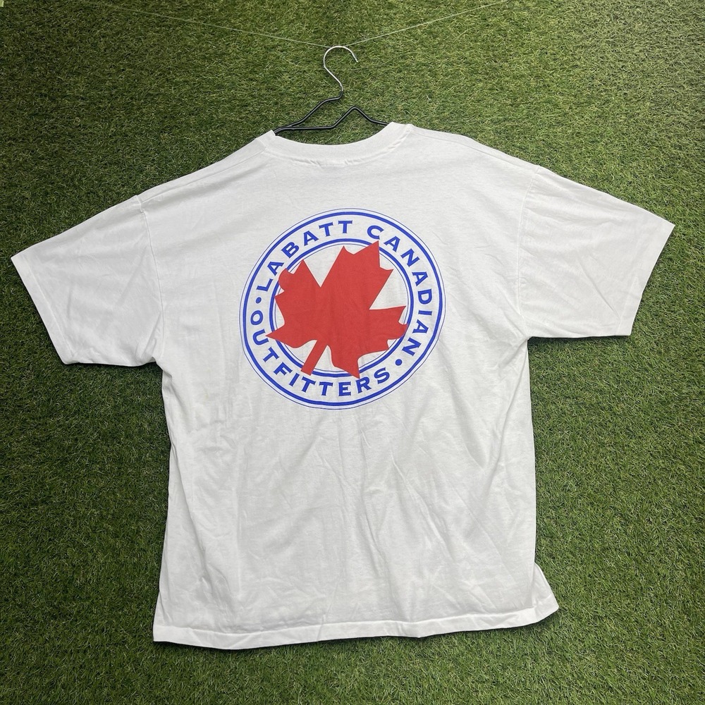 Vintage Labatt Blue Shirt Mens Large 90s FOTL Single Stitch Logo Promotional